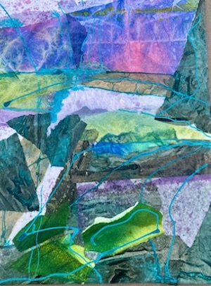 Strata with Blue by Sue Kelman